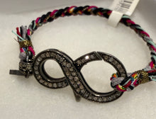 Load image into Gallery viewer, Patricia Arango - Pave Diamond Infinity Bracelet on Handwoven Braid