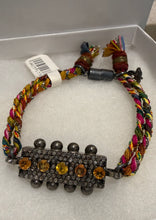 Load image into Gallery viewer, Patricia Arango - Silk Double Cord Bracelet With Yellow Sapphires &amp; Diamonds