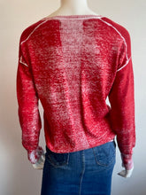 Load image into Gallery viewer, Blanc Noir - Huntress V-Neck Boyfriend Sweater - Cranberry