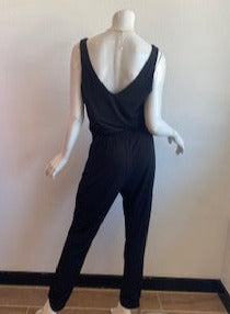 Veronica M-Tank Jogger Jumpsuit-Blackity