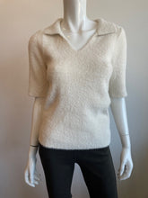 Load image into Gallery viewer, Melissa Nepton - Shea Short Sleeve Polo Sweater - Cream