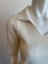 Load image into Gallery viewer, Melissa Nepton - Shea Short Sleeve Polo Sweater - Cream