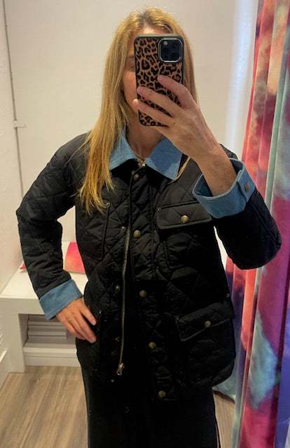 Blank NYC Barn Jacket - Black/Denim