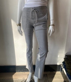 Flog - Loren Drawstring Straight Pant - Light Gray