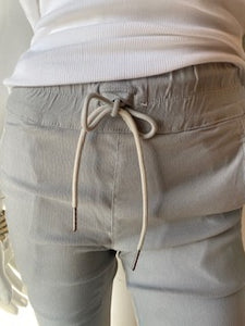 Flog - Loren Drawstring Straight Pant - Light Gray