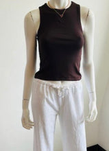 Load image into Gallery viewer, Bobi Doubled Crop Tank - Umber