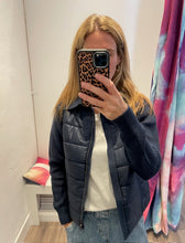 Load image into Gallery viewer, J Society Shaker Sleeve Collared Puffer Jacket - Navy
