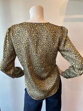 Load image into Gallery viewer, 209 West 38 - Leopard Print Top (Gathered Bodice) - Sage