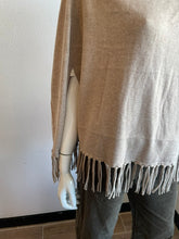 Load image into Gallery viewer, J Society - Fringe Cape - Taupe