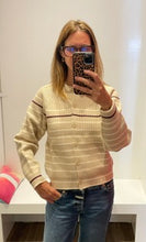 Load image into Gallery viewer, Stitched + Stripes Hannah Cardigan Sweater - Dune Combo