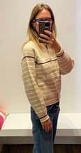 Load image into Gallery viewer, Stitched + Stripes Hannah Cardigan Sweater - Dune Combo