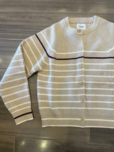 Load image into Gallery viewer, Stitched + Stripes Hannah Cardigan Sweater - Dune Combo