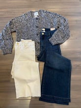 Load image into Gallery viewer, Stitches + Stripes Krew Cardigan Sweater - Navy Combo