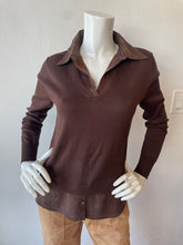Load image into Gallery viewer, J Society -2Fer Washed Rayon Sweater - Coffee Bean