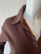 Load image into Gallery viewer, J Society -2Fer Washed Rayon Sweater - Coffee Bean