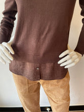 Load image into Gallery viewer, J Society -2Fer Washed Rayon Sweater - Coffee Bean