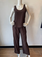 Load image into Gallery viewer, Lola + Sophie - Shirtail D Satin Tank - Mole