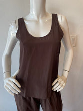 Load image into Gallery viewer, Lola + Sophie - Shirtail D Satin Tank - Mole