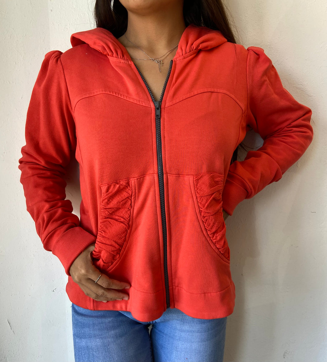 Color Me Cotton - Short Hoodie - Cayanne
