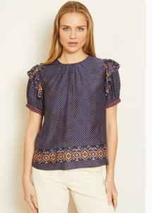 Caballero - Geneva Top - Indigo Batik