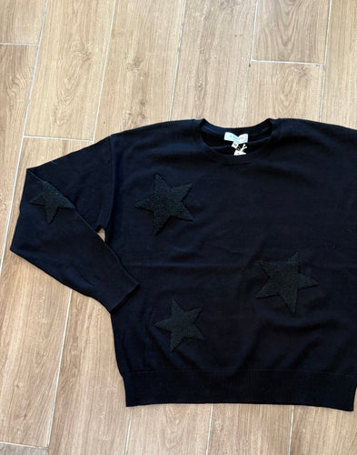 J Society - Star Crewneck Sweater - Black