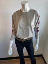 Load image into Gallery viewer, Six Fifty - Maddy Star Sweater - Heather Grey/Burgundy