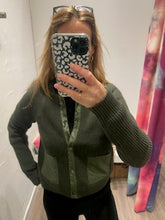 Load image into Gallery viewer, J Society Cardigan with Nylon Pocket - Military