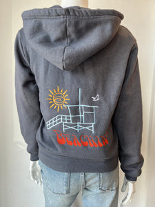 Strand Section - Beachin Zip Up Hoodie - Charcoal