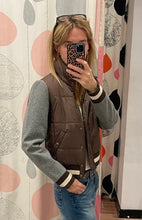 Load image into Gallery viewer, J Society Bomber Jacket - Chocolate / Grey