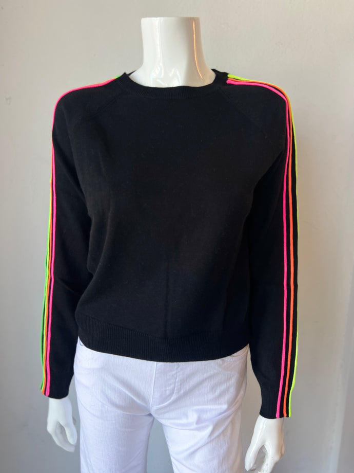 WISPR by Brodie - Sporty Stripe Mini Sweater - Coal