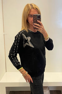 Zaket & Plover - Threaded Star Sweater - Black