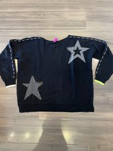 Load image into Gallery viewer, Zaket &amp; Plover - Threaded Star Sweater - Black
