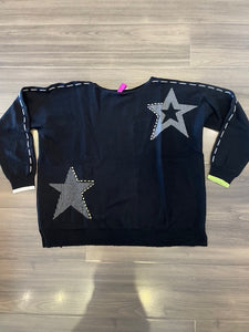 Zaket & Plover - Threaded Star Sweater - Black