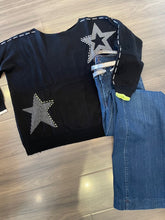 Load image into Gallery viewer, Zaket &amp; Plover - Threaded Star Sweater - Black