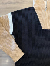Load image into Gallery viewer, J. Society - Colorblock Quarter Zip Shaker - Black