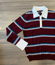 Load image into Gallery viewer, Minnie Rose - Cotton Cashmere Stripe Long Sleeve - Bordeaux