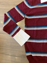 Load image into Gallery viewer, Minnie Rose - Cotton Cashmere Stripe Long Sleeve - Bordeaux