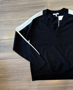 J Society - Single Stripe V Neck - Black