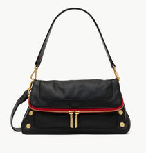 Load image into Gallery viewer, Hammitt Beverly Medium - Black Red Zip Brushed Gold