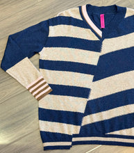 Load image into Gallery viewer, Zaket &amp; Plover - Crazy Stripe Sweater - Denim