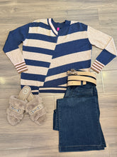 Load image into Gallery viewer, Zaket &amp; Plover - Crazy Stripe Sweater - Denim