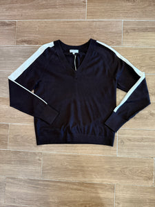 J. Society - Single Stripe V Neck - Chocolate