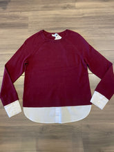 Load image into Gallery viewer, J. Society- Crew Neck Twofer- Bordeaux
