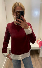Load image into Gallery viewer, J. Society- Crew Neck Twofer- Bordeaux