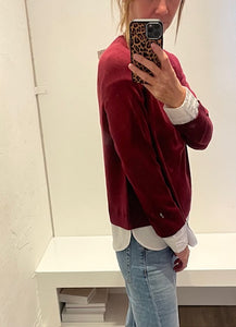 J. Society- Crew Neck Twofer- Bordeaux