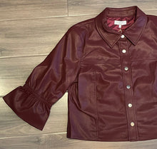 Load image into Gallery viewer, J Society - Cinched Sleeve Jacket - Bordeaux