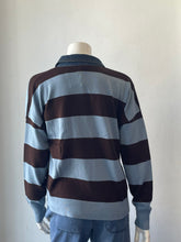 Load image into Gallery viewer, J Society - Denim Collar Polo - Cornflower/Coffee