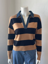 Load image into Gallery viewer, J Society - Denim Collar Polo - Camel/Black