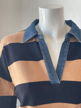Load image into Gallery viewer, J Society - Denim Collar Polo - Camel/Black