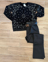 Load image into Gallery viewer, J Society - Foil Bandana Sweater - Black